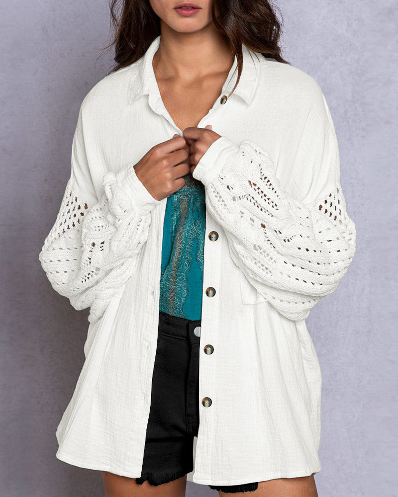 Crochet sleeve shirt