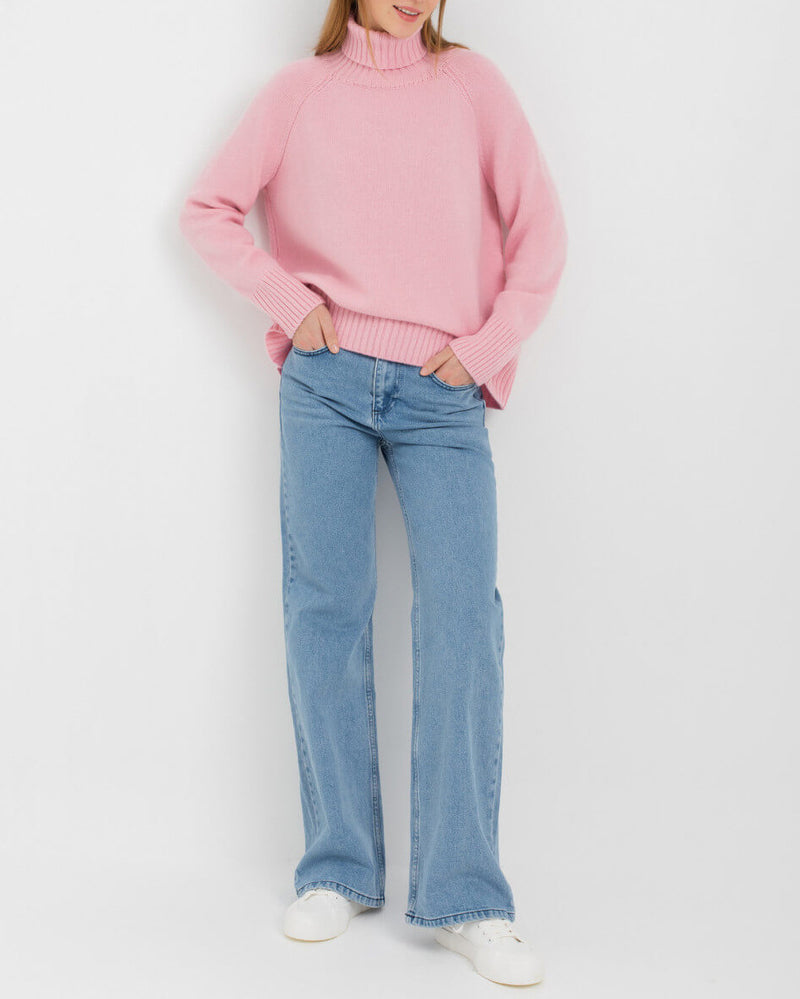 Cobalt knit turtleneck