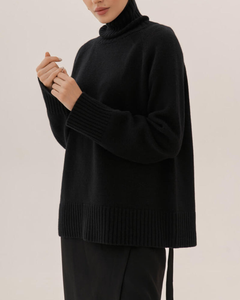 Cobalt knit turtleneck