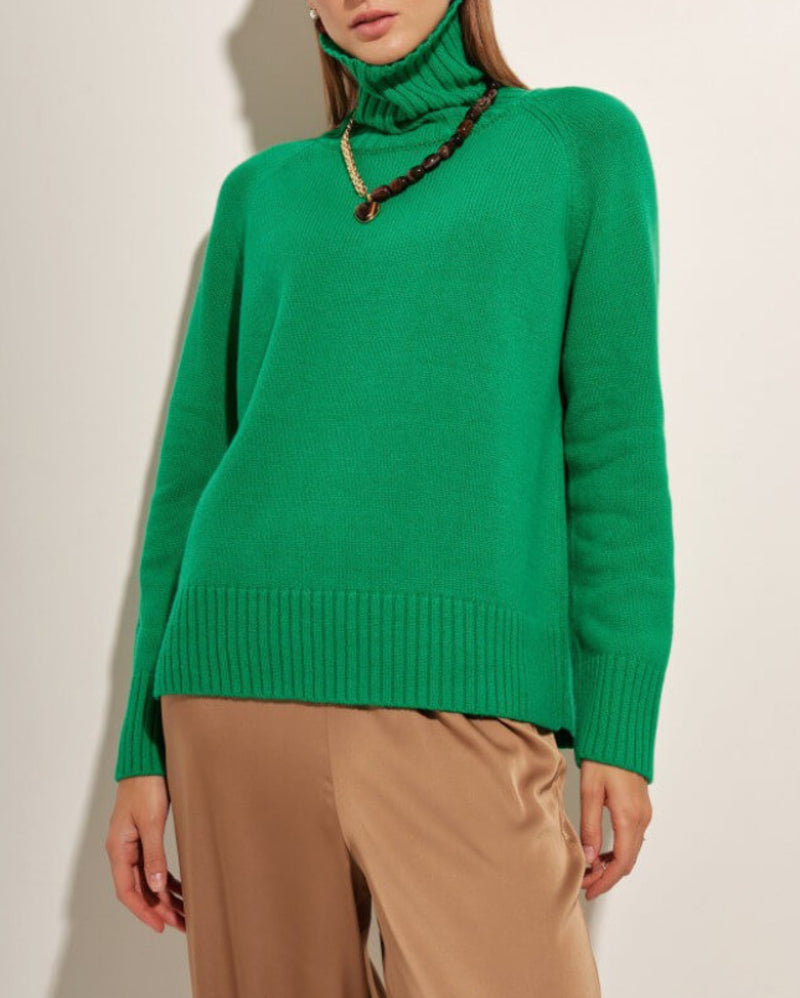 Cobalt knit turtleneck