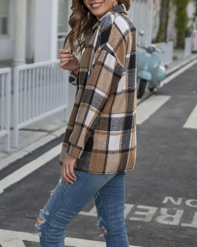 Brown flannel shacket