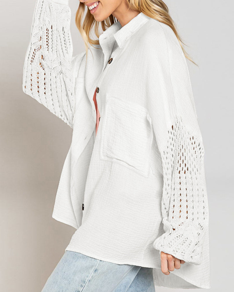Crochet sleeve shirt
