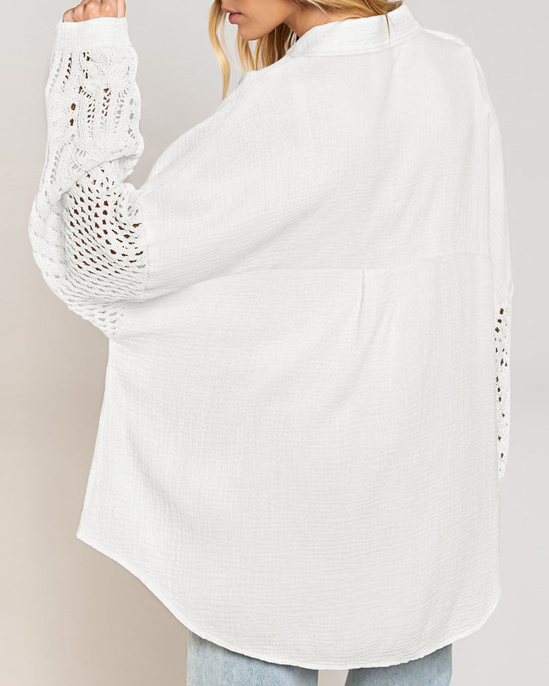 Crochet sleeve shirt
