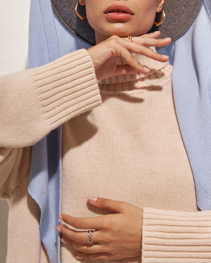 Cobalt knit turtleneck