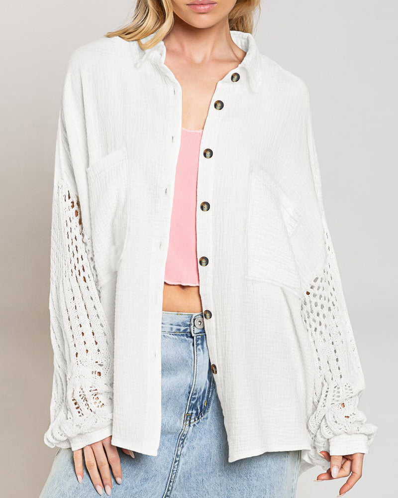 Crochet sleeve shirt