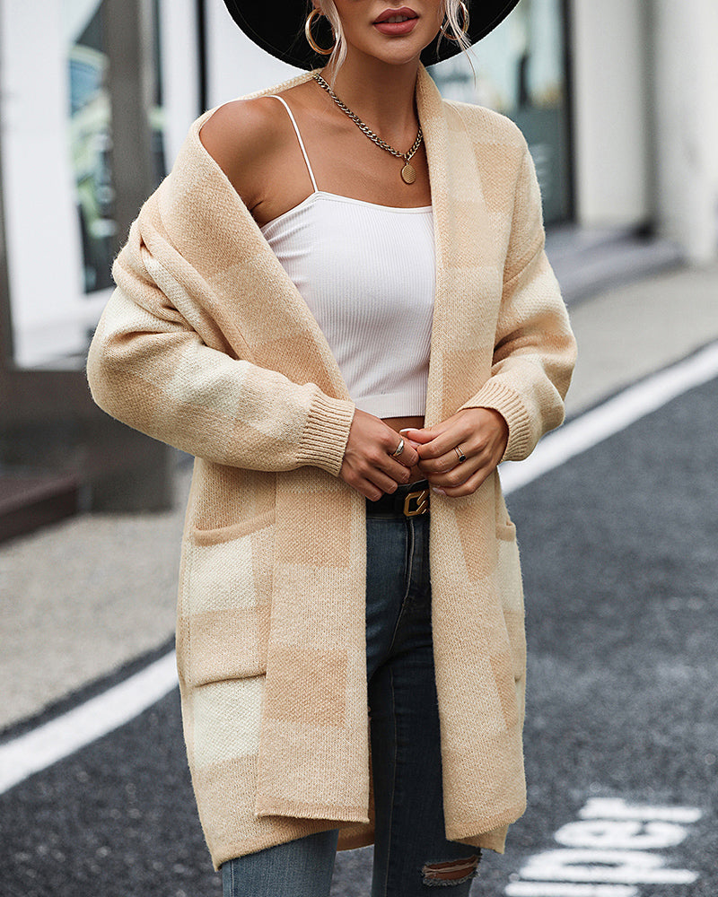 Green plaid cardigan