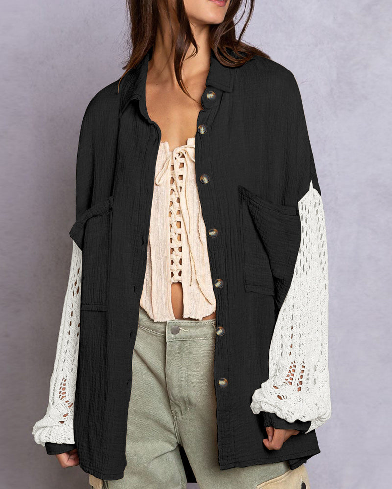 Crochet sleeve shirt