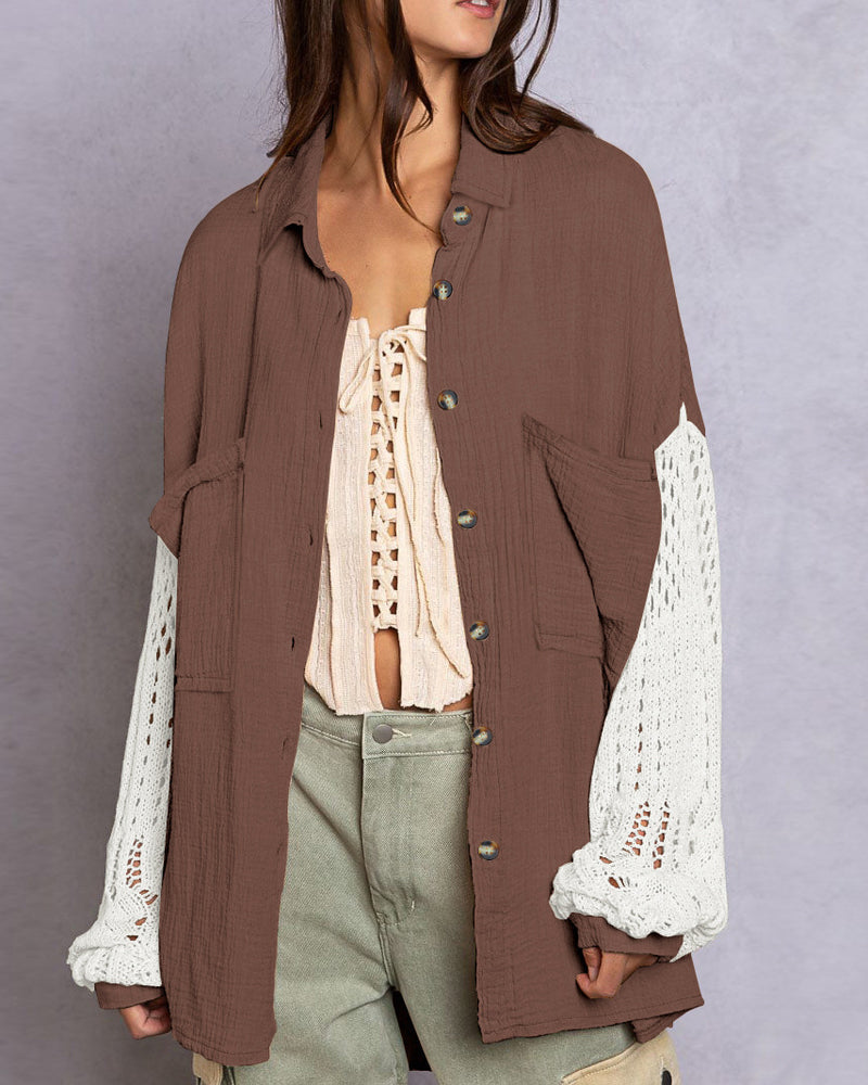 Crochet sleeve shirt