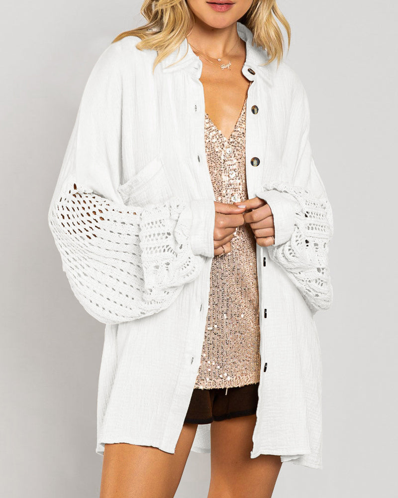 Crochet sleeve shirt