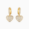 Heart pendant earrings