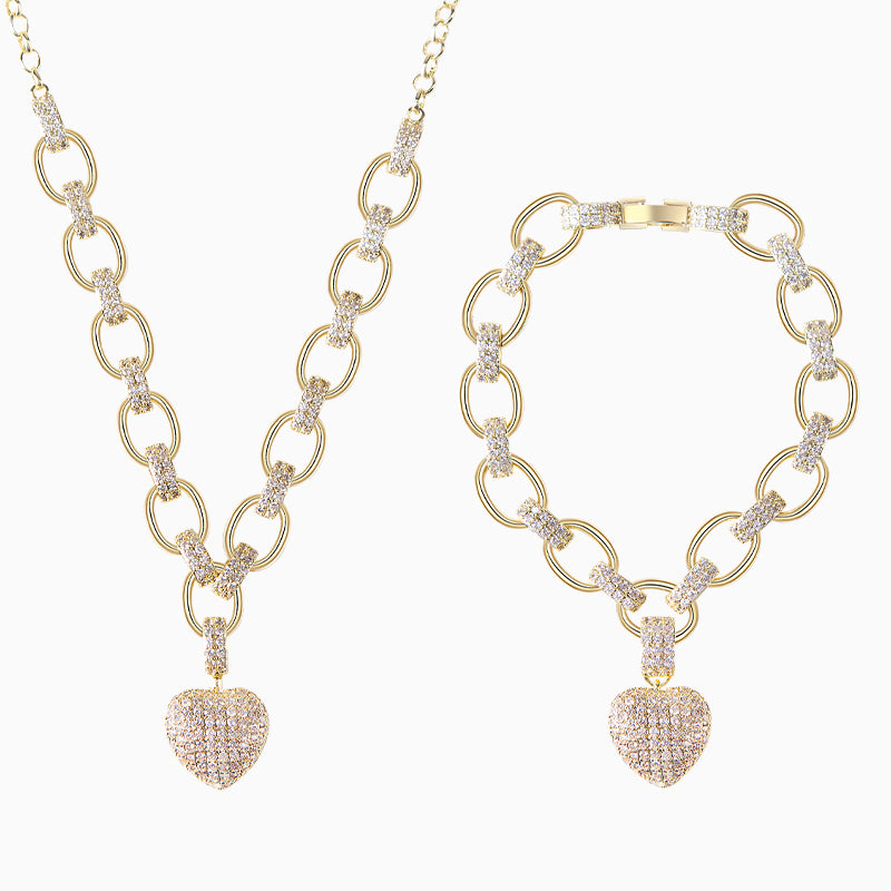 Pavé heart set
