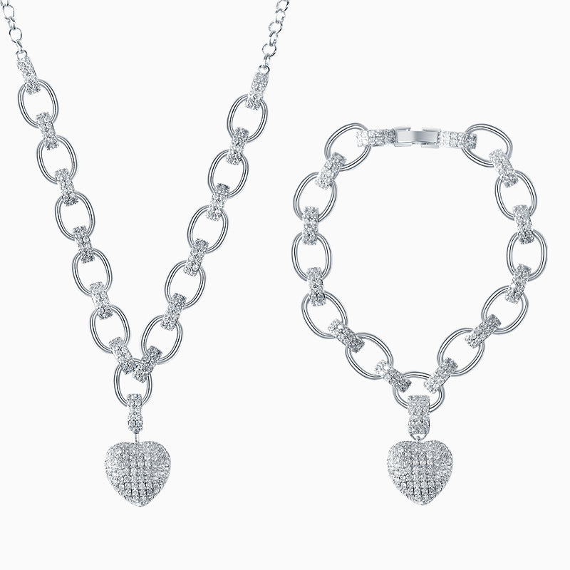 Pavé heart set