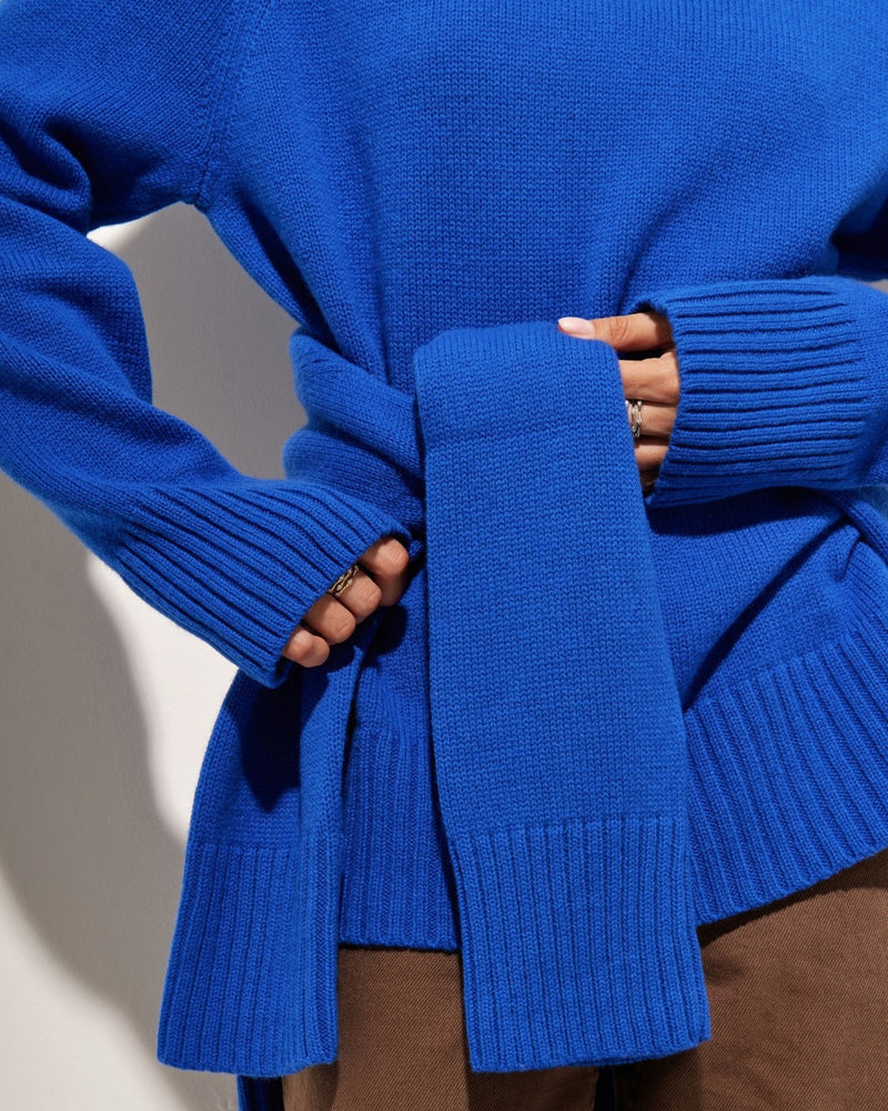 Cobalt knit turtleneck