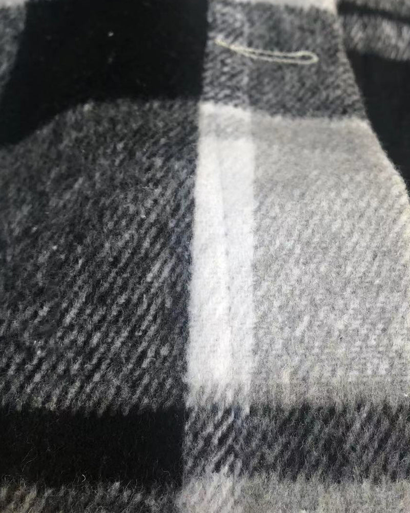 brown flannel shacket