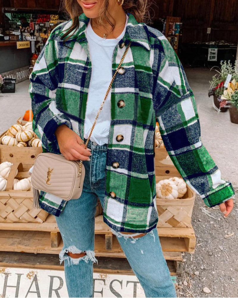 Brown flannel shacket