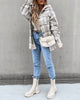 Oversized plaid shacket