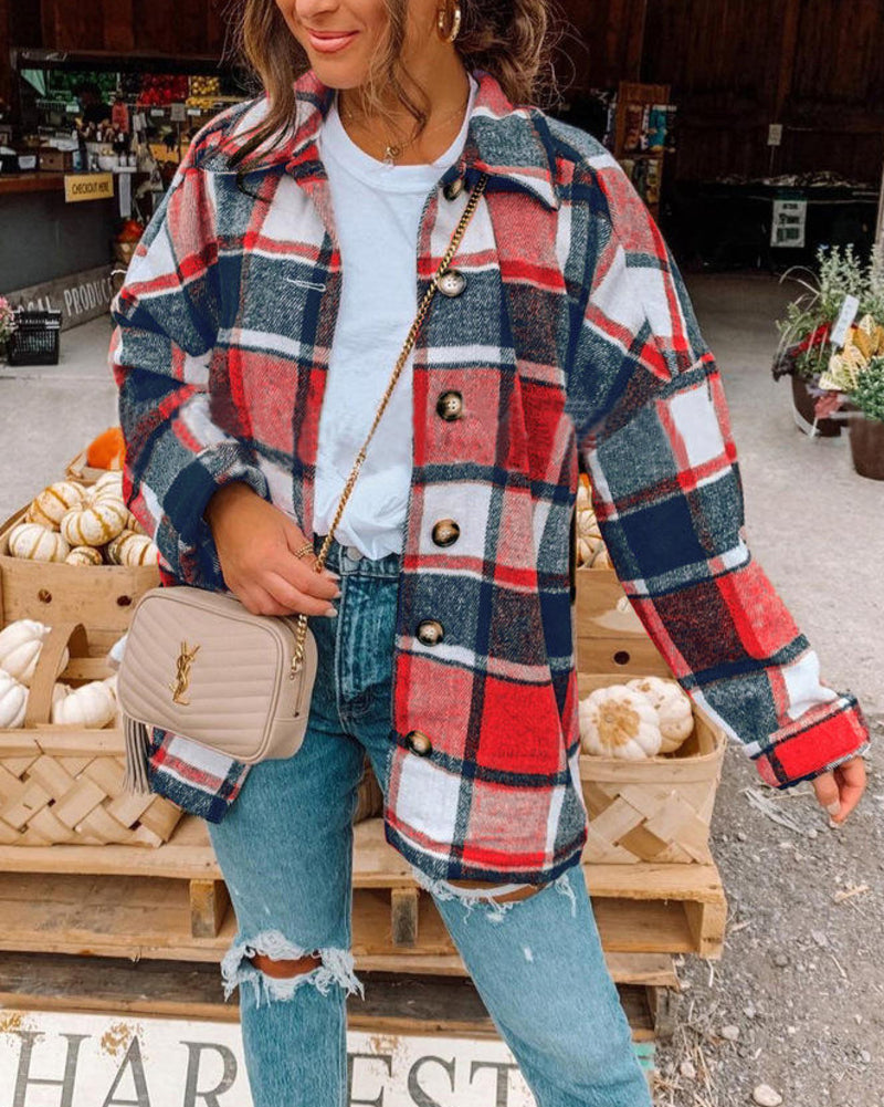 Brown flannel shacket