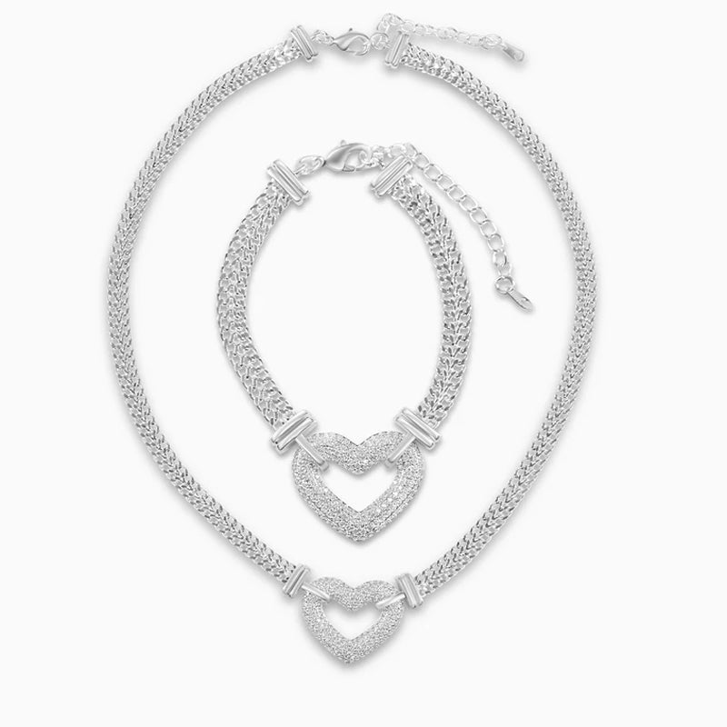 Crystal heart set