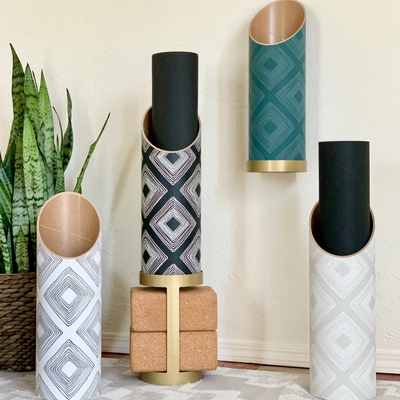 Vuslen Rhombi – Stylish Yoga Mat Storage Tube & Home Studio Decor